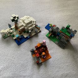 Lego Minecraft Set 21142, 21141, 21139