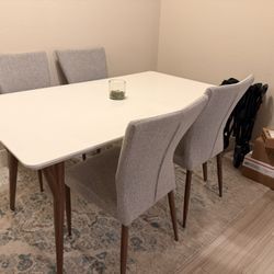 4-Person Dining Table Set – Table + 4 Chairs