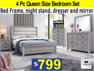 4 Pc Queen Bedroomo Set