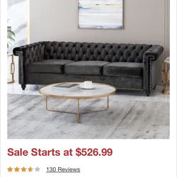 Parkhurst Tufted Velvet Sofa 