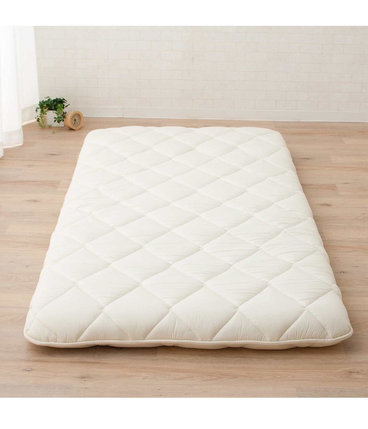 EMOOR Japanese Futon Mattress CLASSE Twin (39x79in) Made in Japan White, Foldable Floor Sleeping Bed Tatami Mat