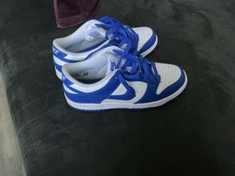 Royal blue bike dunks 6y