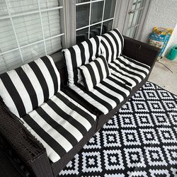 Outdoor Patio Couch with Ottoman - PICKUP 2/26!