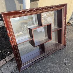 Vintage MCM Mirrored Shelf 
