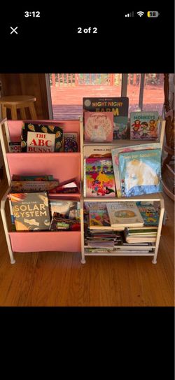 Pink bookshelf