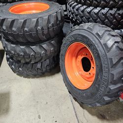 New Set 10-16.5 Tires And Wheels For Bobcat Tractor 