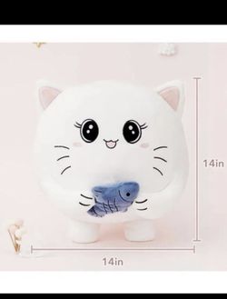 Comfortable Plush Cat Pillow for Stress Relief