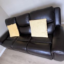99% new Leather Sofa - Power Reclining