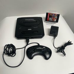 Sega Genesis Model 2 Console Bundle W/ Controller, Power & NBA Game TESTED!