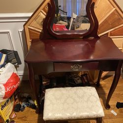 Make Up Table , Mirror And Bench. 