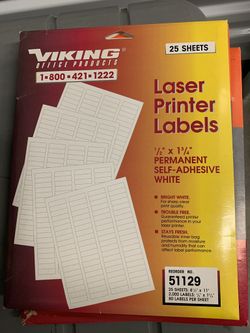 Computer address labels 26-30 sheets per box.