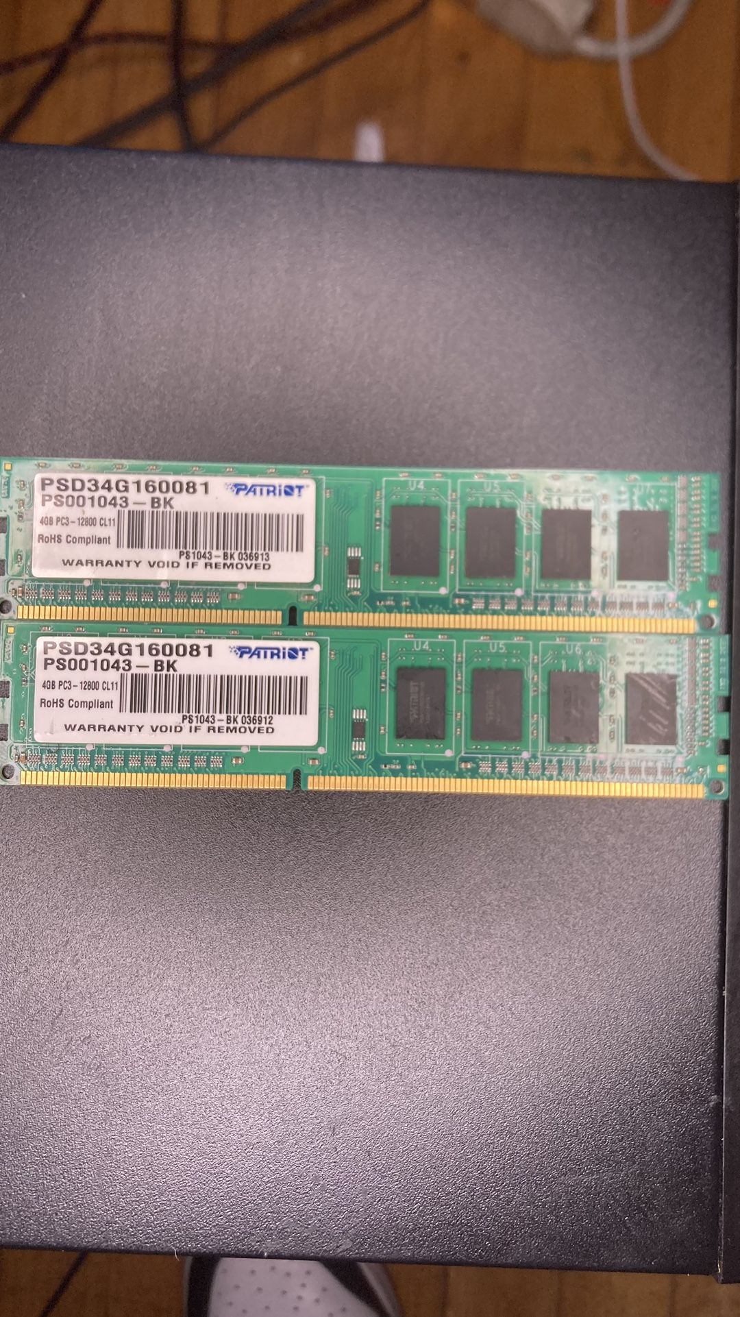 Patriot 8GB(2x4GB) PC3-1280 Desktop Ram