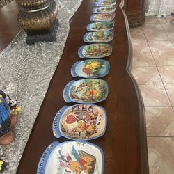Vintage Winnie the Pooh Ceramic Plates Calendar Bradford exchanged 