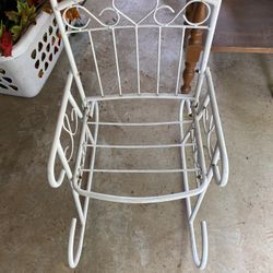 Small Metal Rocking Chair For Plant Stand Or Small Doll