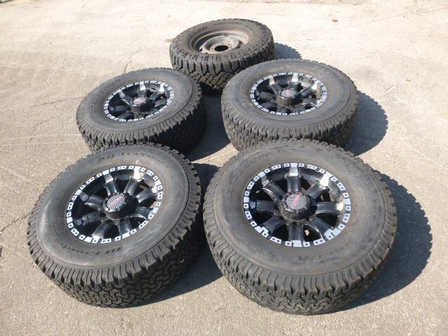 BF Goodrich Set Of 5 Tires & MB Wheels Rims All-Terrain LT-315/70/R17 MB Wheels Chaos 8 17 X8.5 8-16