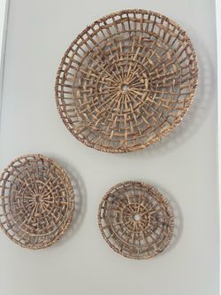 Set of 3 Bohoemian Style Wall Baskets