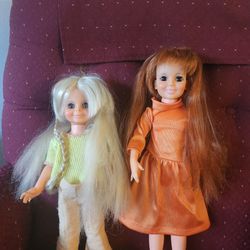 1969 Chrissy And Velvet  Hair Growing Dolls
