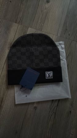 Grey and black beanie