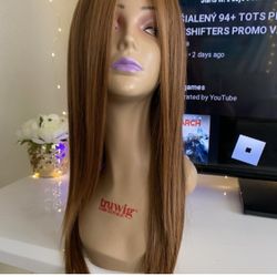 Hand tied Wig With Invisible Glueless   Lace Front 