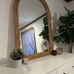 Antique Large Arched  Mirror 