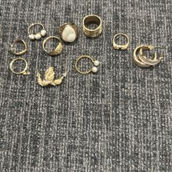 Pearly Rings And Earrings