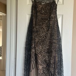 BCBG Long Black Formal Dress Prom Wedding Size 0