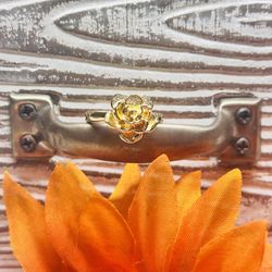 Gold Plated Flower Rings 