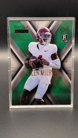 Wild Card Jalen Milroe Rookie Football Card X-Plode Matte 6/35