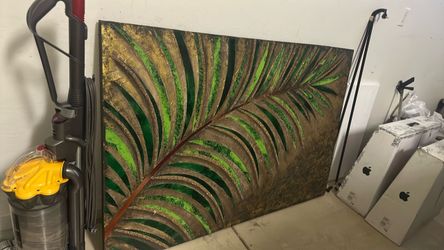 Large Palm Leaf Canvas Wall Art