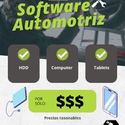Software Automotriz En 🖥, HDD, And Tablets.