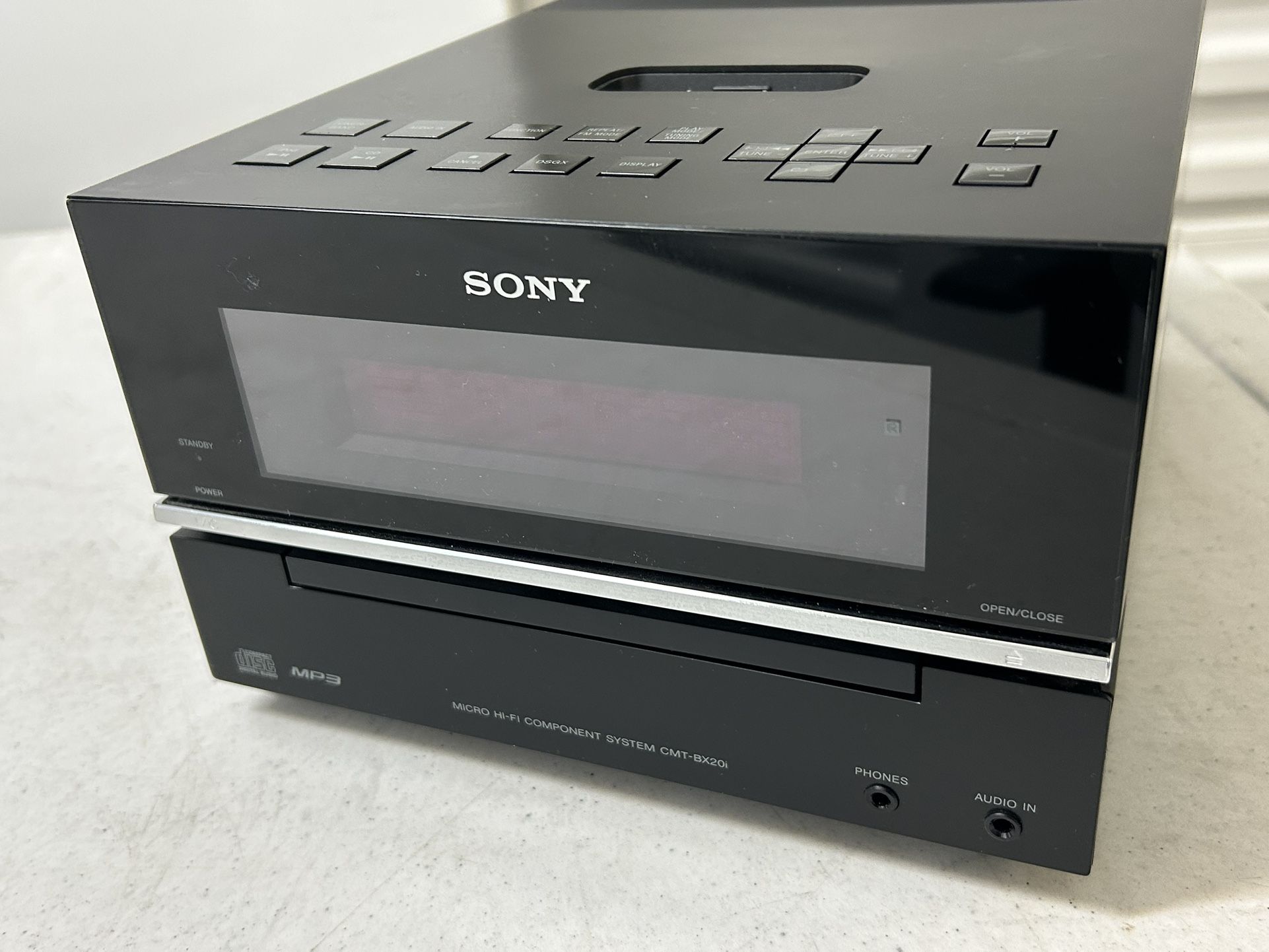 Sony CMT-BX20i Micro Hi-Fi Component System With Remote Tested Works