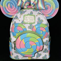Disney Parks Loungefly Mickey Mouse Lollipop Mini Backpack And Ears