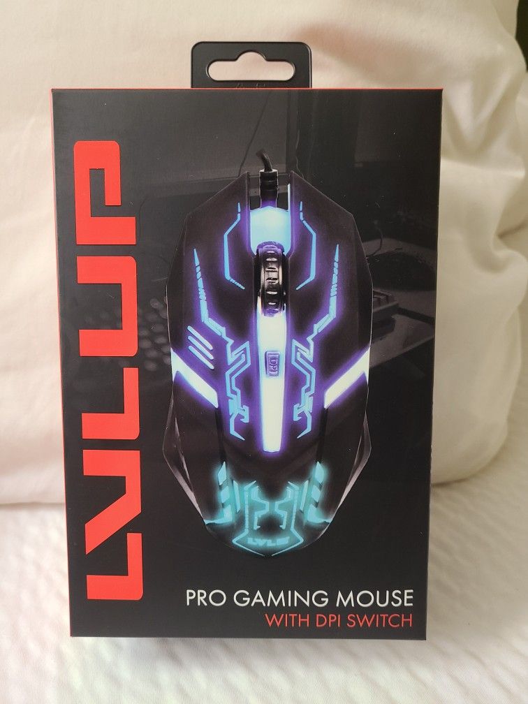 Vivitar LVLUP Pro Gaming Wired Mouse With DPI Switch NEW OPEN BOX