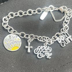 James Avery Charm Bracelet With 4 Charms 
