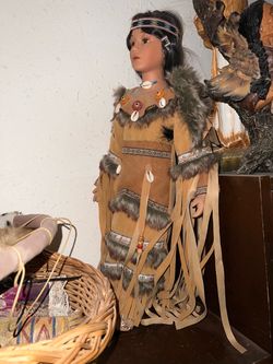 Vintage Rare Native Porcelain Doll