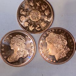 Seven individual ounces of premium copper rounds