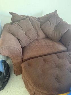 Oversized Chair & Ottoman Set – $150 OBO