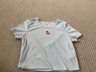 Blue cherry short pajama top size 12