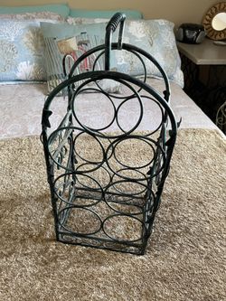Green Ivy Wrought Iron Wine Rack