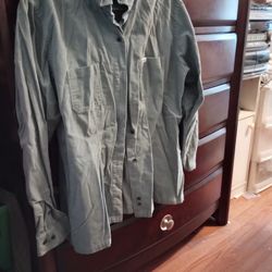 Shirt Woman's Button Down American Eagle Extra Large Baby Blue Cords