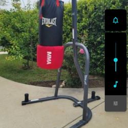 Mma Boxing Bag With Stand, New Gloves, Shin Guards And Timer