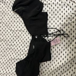 Black crop top open back