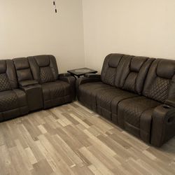 sectional recliner set Charcoal