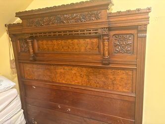 Antique Victorian headboard