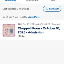 Chappell Roan GA LA 10.10 Ticket With Parking Ticket