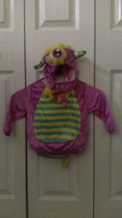 Baby girl pink monster costume