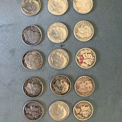 LOT OF 10 SILVER DIMES 90% SILVER 