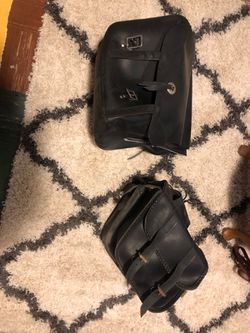 Leather saddle bags