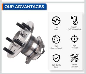 Set of 2 Rear Wheel Hub Bearing Assembly