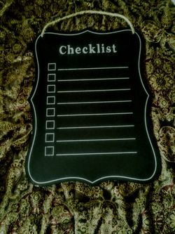 Chalkboard checklist